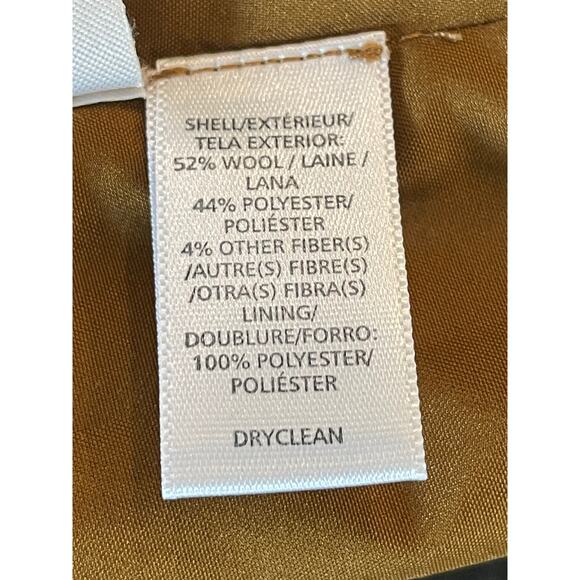 Ann Taylor LOFT Camel Tan wool A line skirt 2 - Picture 4 of 9